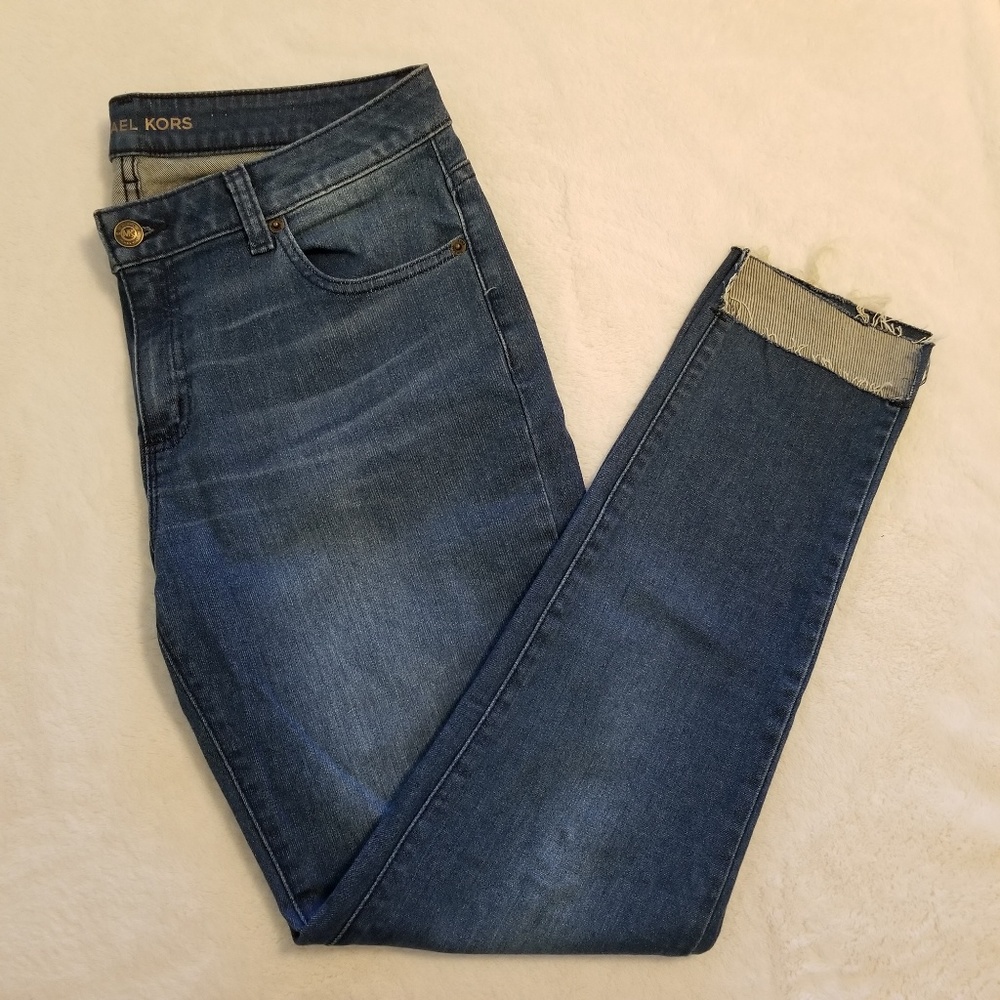 Michael Kors Izzy Skinny Dark Wash Jeans